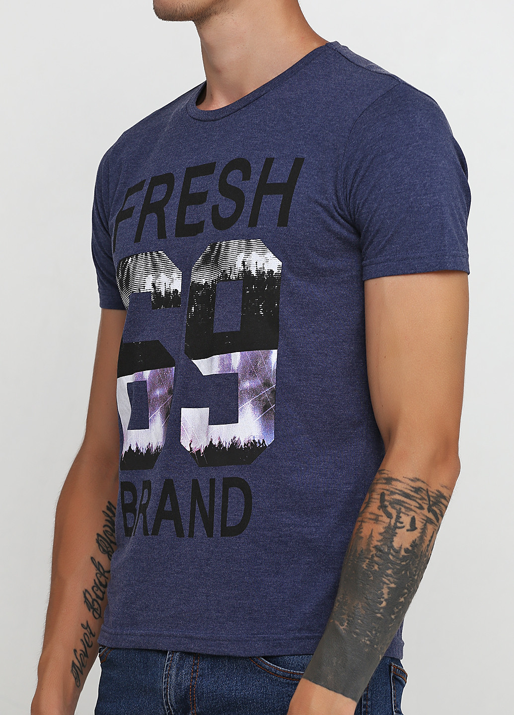 Темно-синя футболка Fresh Brand