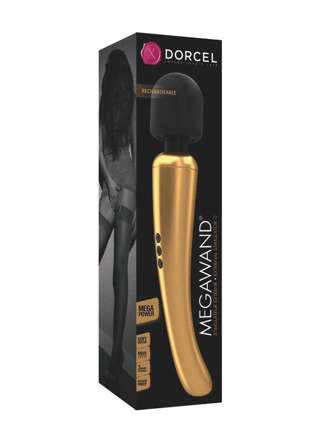 Мощный вибромассажер MEGAWAND Gold Dorcel (252297380)