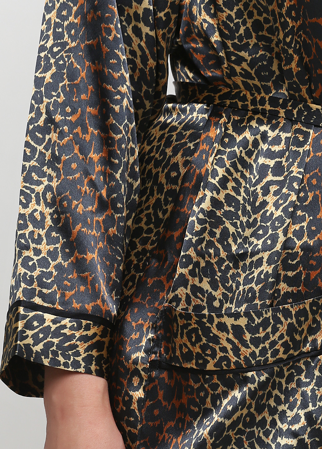 Комбинированное кэжуал платье на запах di classe леопардовый