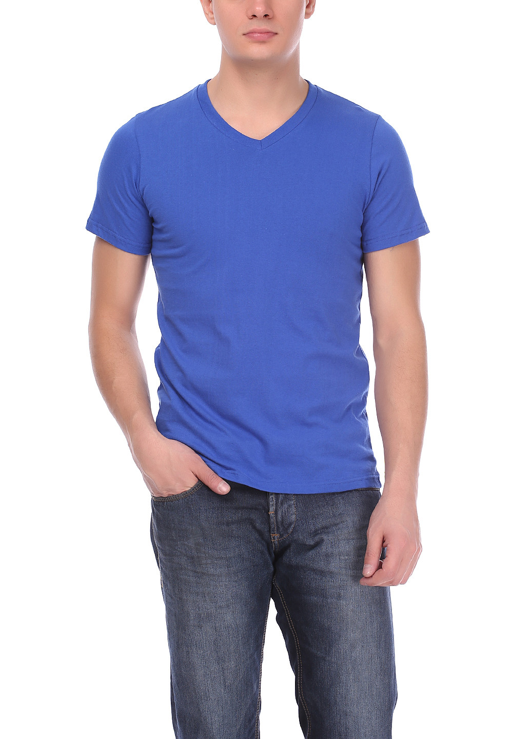 Синя футболка з коротким рукавом Shik