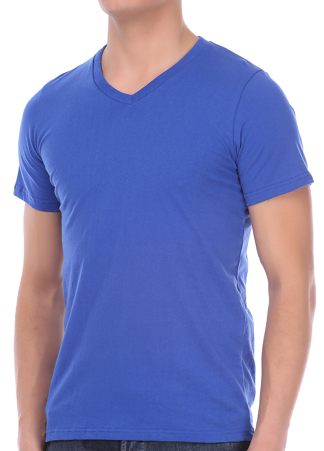 Синяя футболка с коротким рукавом Shik