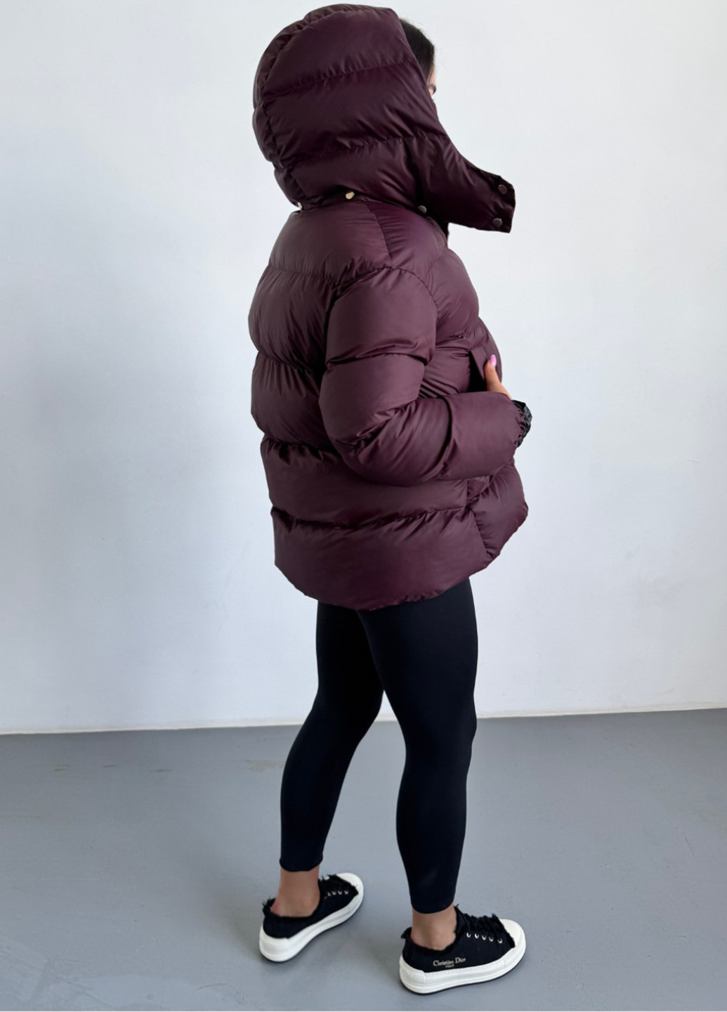 Бордовий зимній Пуховик Eva Classic