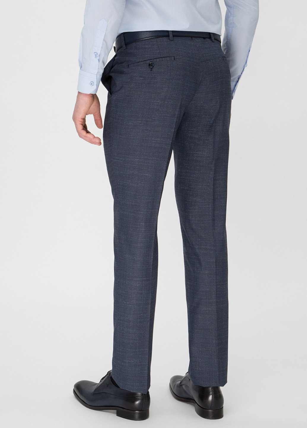 Серо-синие классические демисезонные со средней талией брюки NAVI