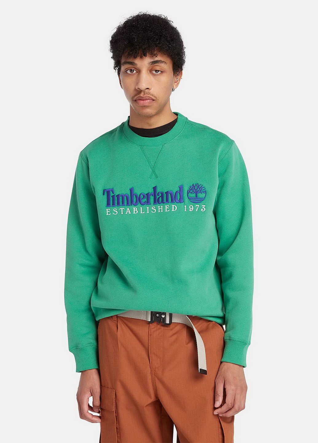 Світло-зелений світшот Timberland напис вишивка (327485663)