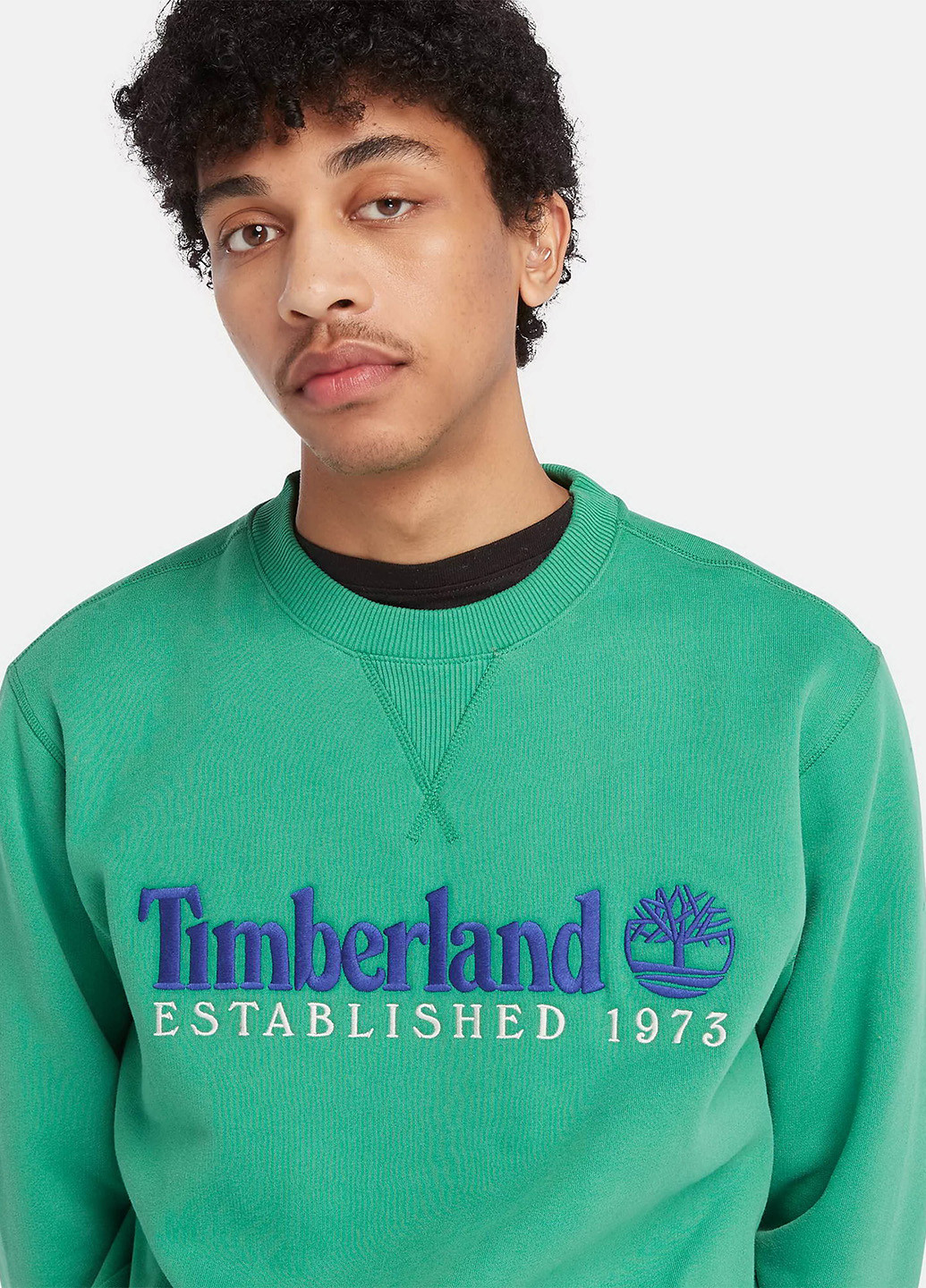 Світло-зелений світшот Timberland напис вишивка (327485663)