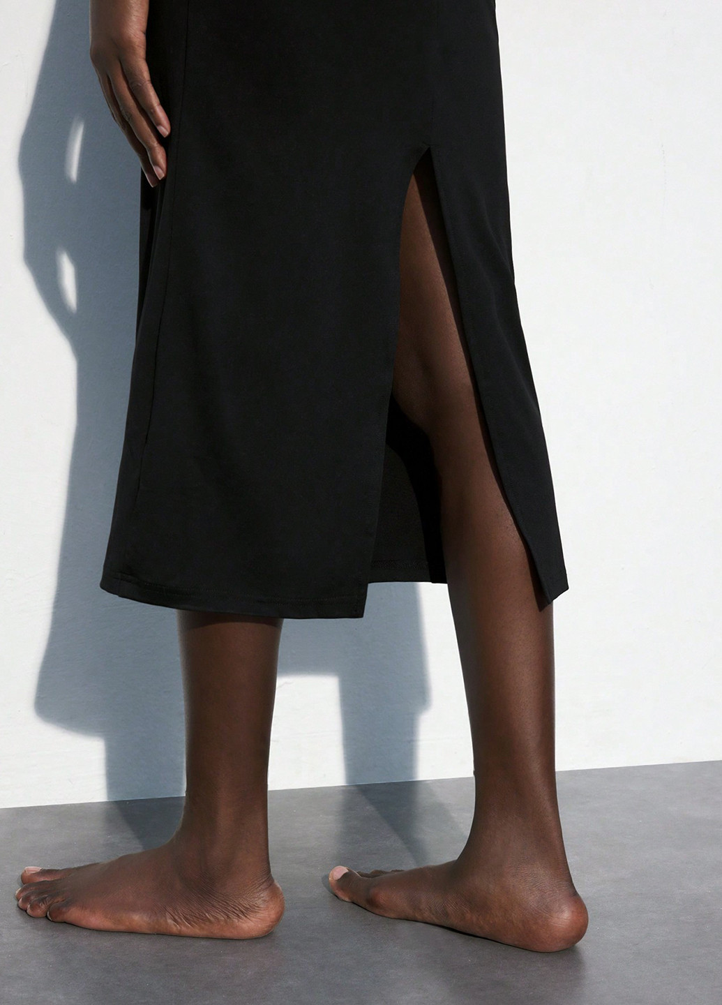 Чорна вечірня, кежуал сукня футляр SHEIN однотонна