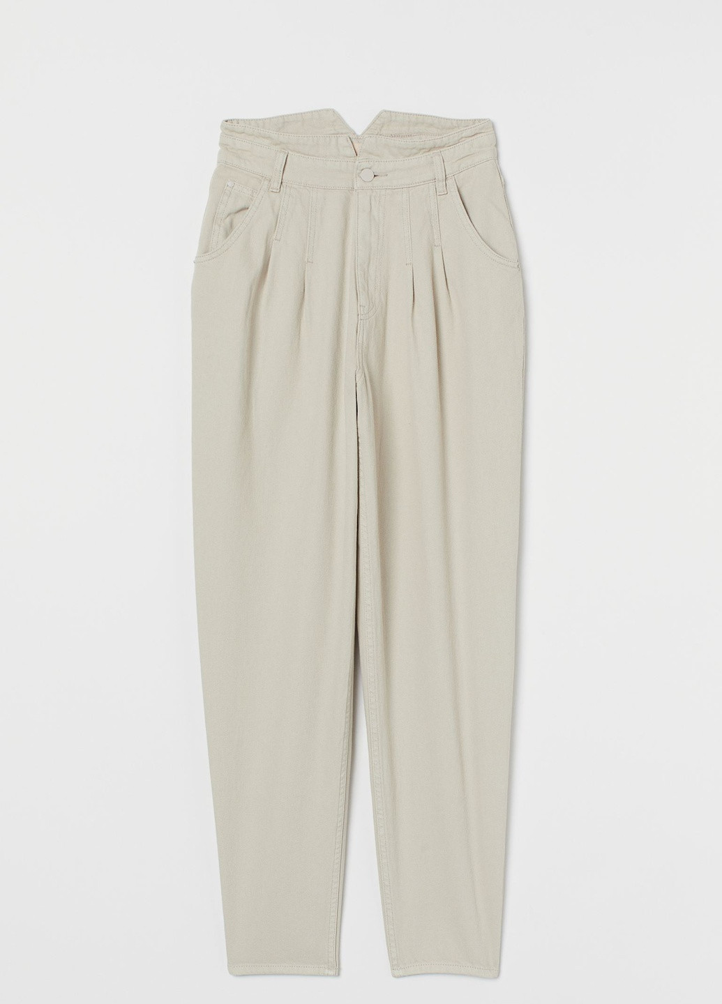 Светло-бежевые летние брюки H&M