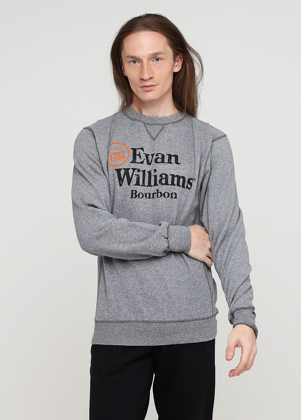 Сірий світшот Blue 84 напис без декору (361959964)