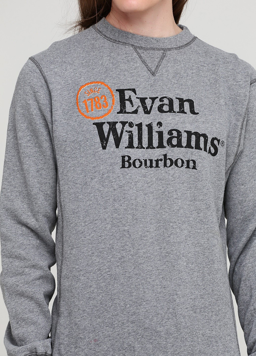 Сірий світшот Blue 84 напис без декору (361959964)