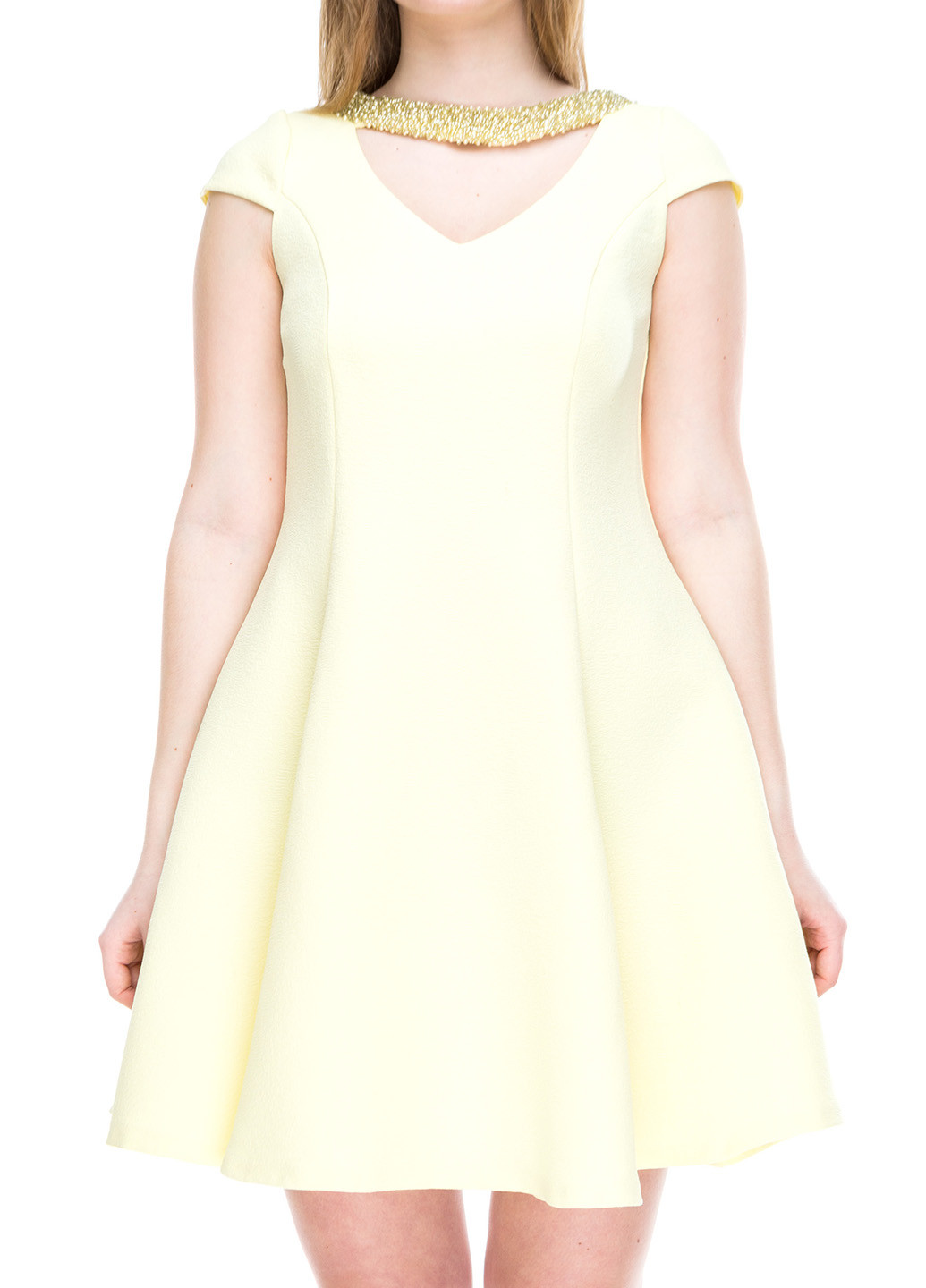 Желтое кэжуал платье J. Arggido однотонное