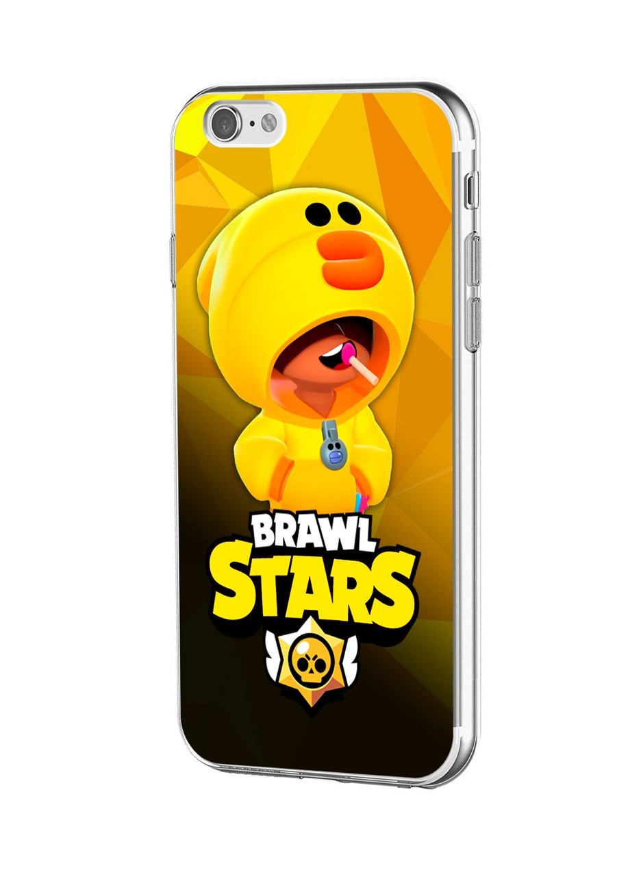 Чехол силиконовый Apple Iphone 6 Леон Утка Цыпленок Бравл Старс (Leon Sally Brawl Stars) (6937-1020) MobiPrint (219288164)