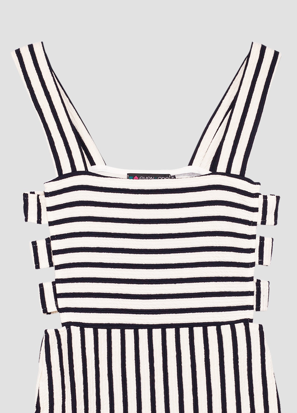 Черно-белое кэжуал платье Even&Odd однотонное