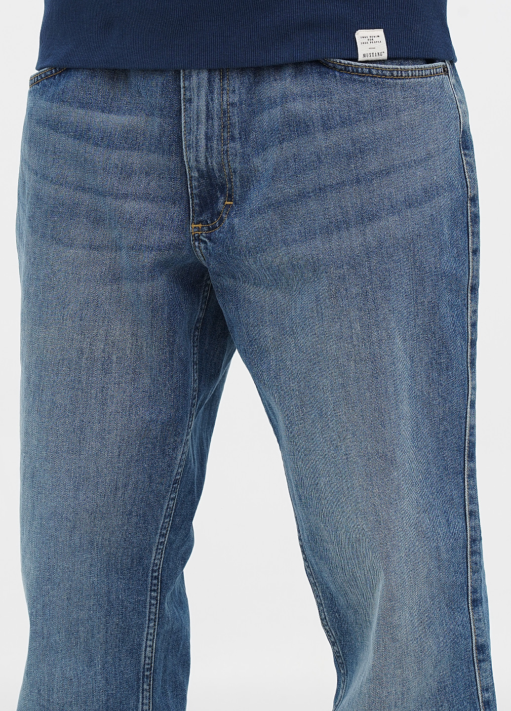 Темно-голубые демисезонные регюлар фит джинсы Mustang