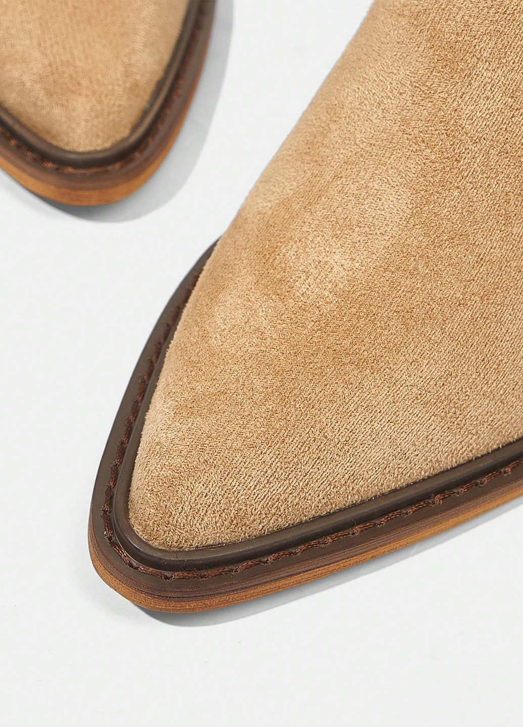 Осенние ботильоны казаки SHEIN без декора из искусственной замши