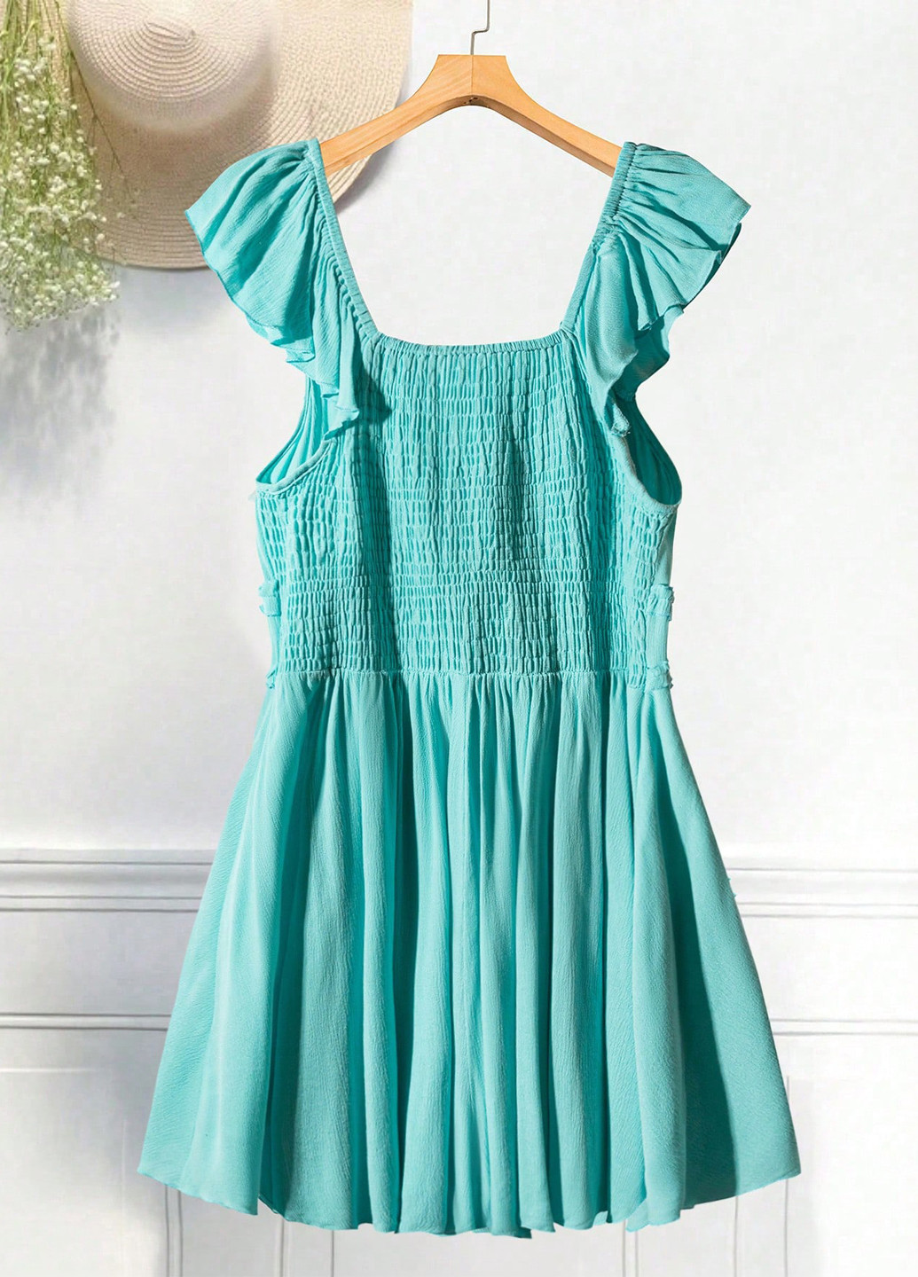 Комбінезон SHEIN комбінезон-шорти однотонний м'ятний кежуал віскоза