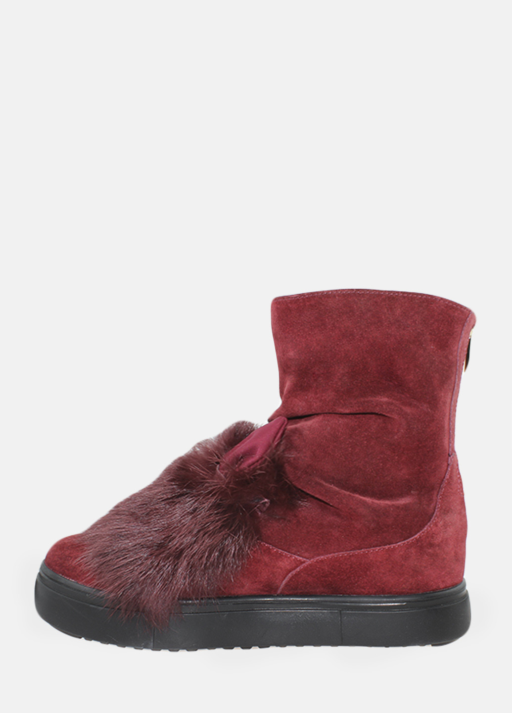Зимние ботинки rsm153-11 бордовый Sothby's из натуральной замши