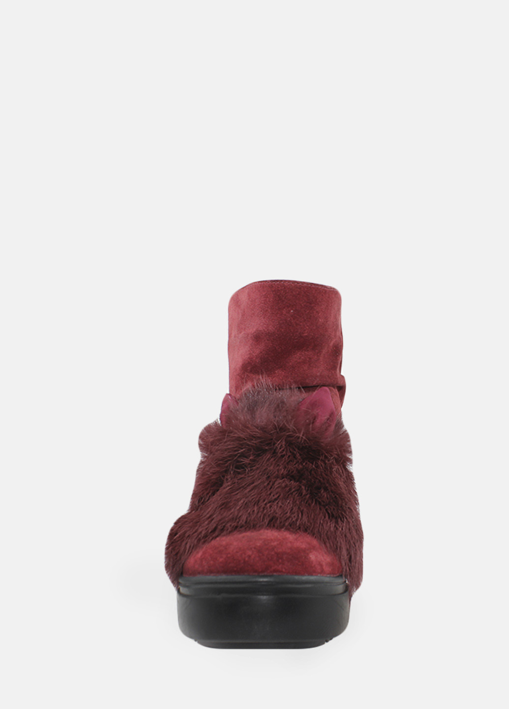 Зимние ботинки rsm153-11 бордовый Sothby's из натуральной замши