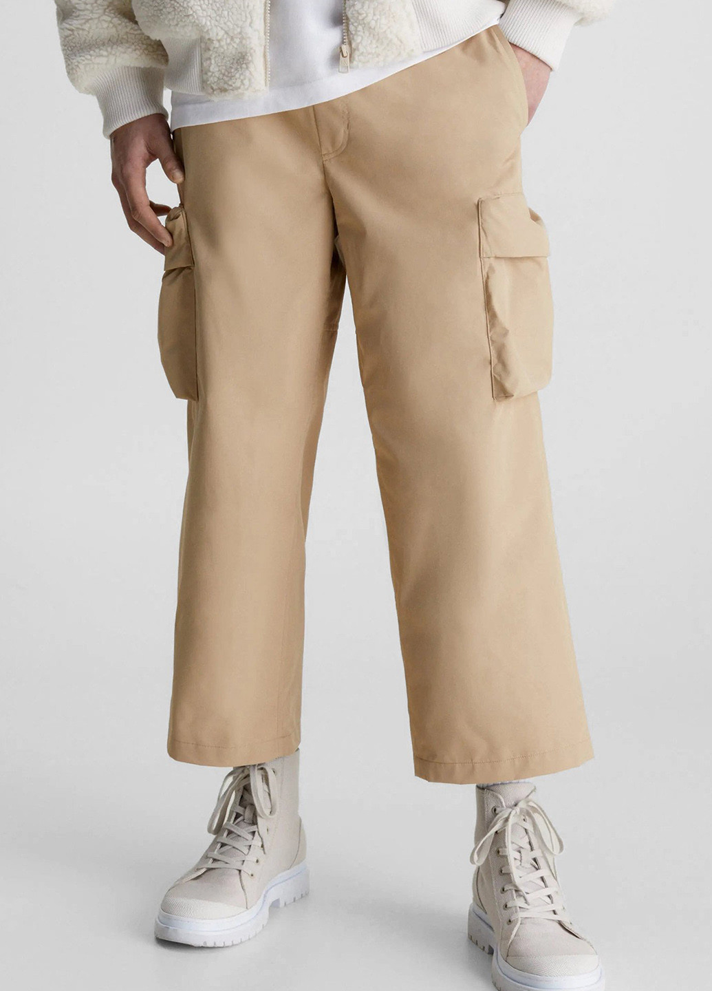 Бежевые кэжуал демисезонные карго брюки Calvin Klein Jeans