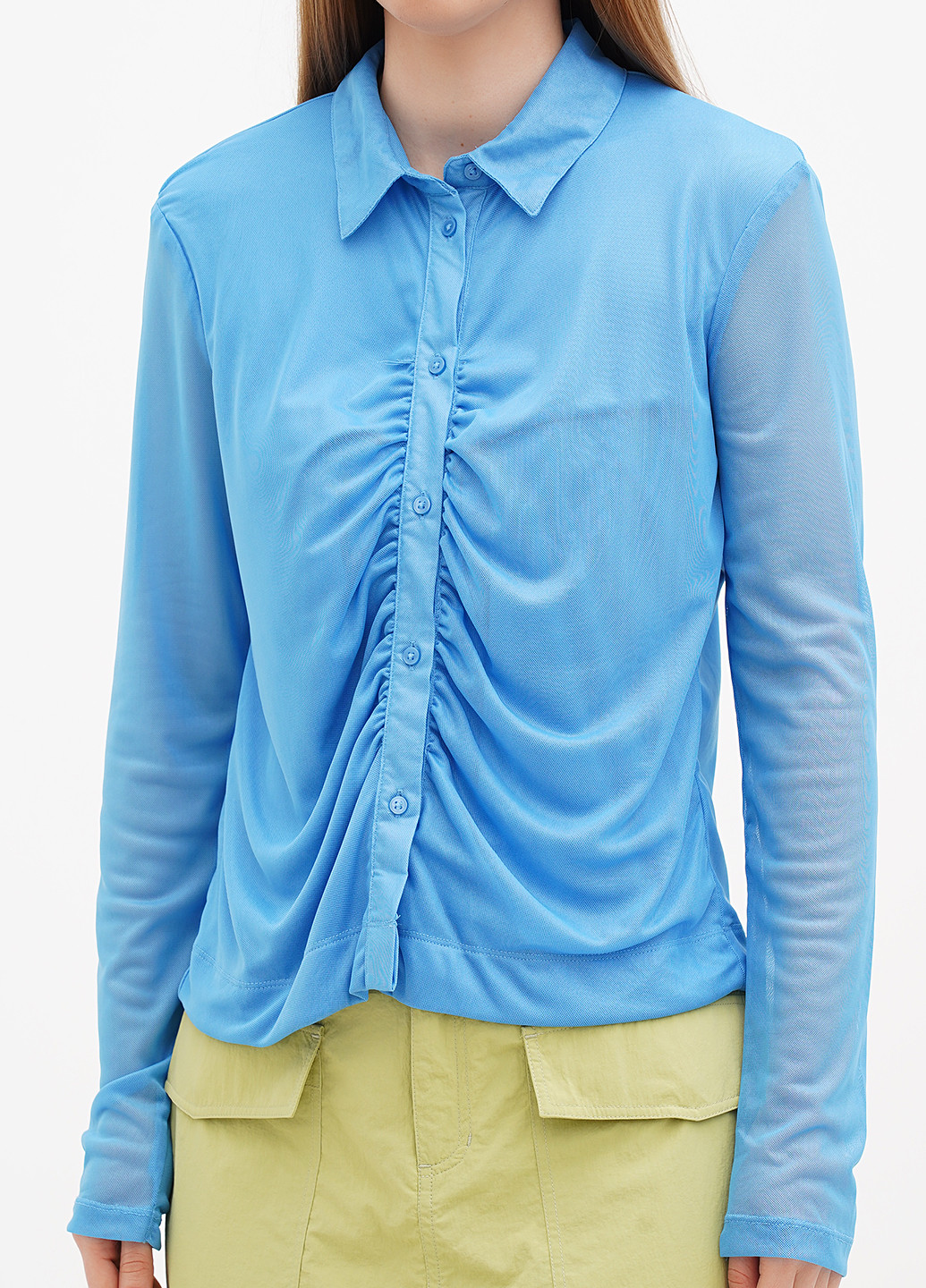 Голубая демисезонная блуза Tom Tailor