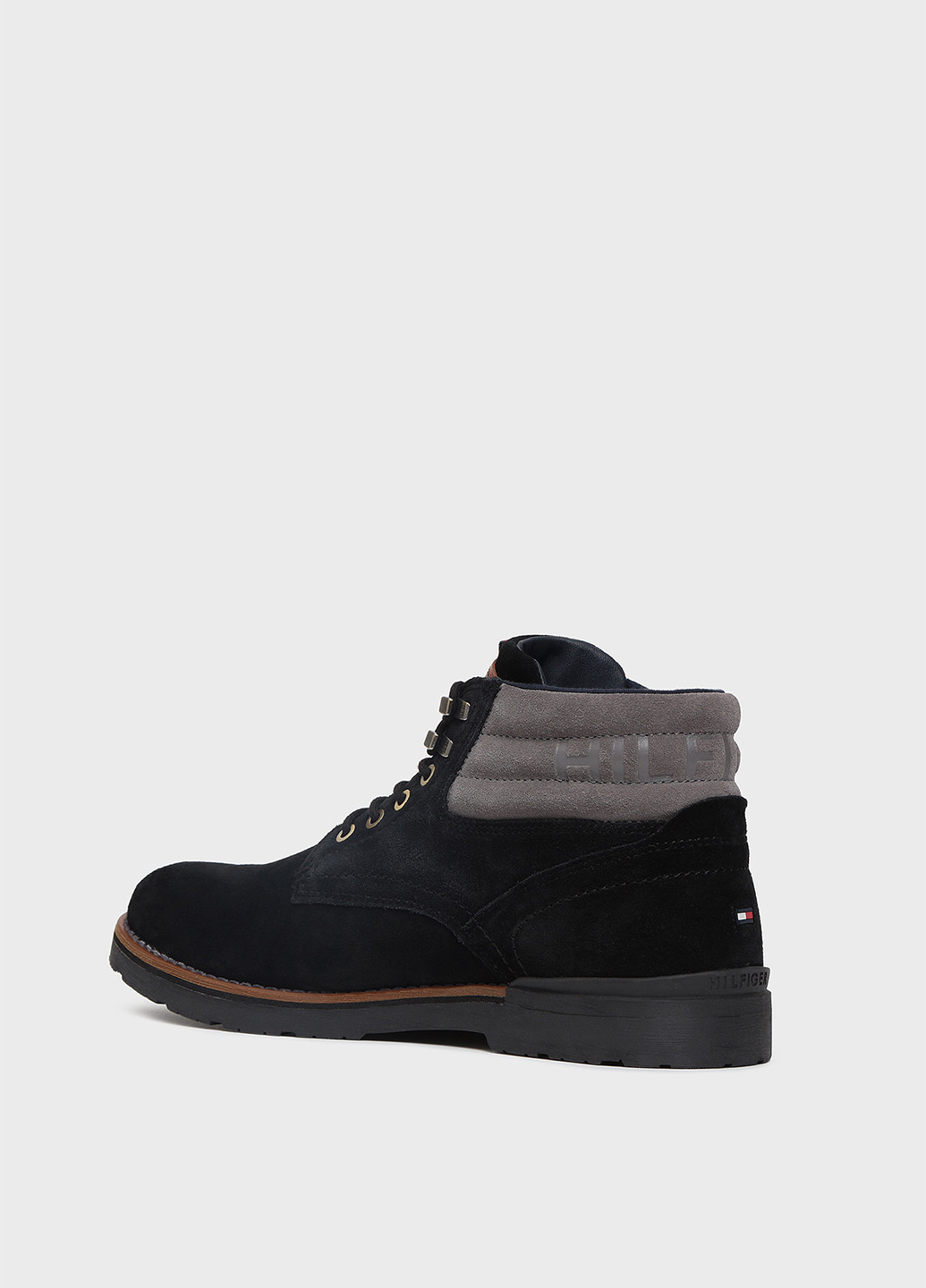 Черные осенние ботинки тимберленды Tommy Hilfiger