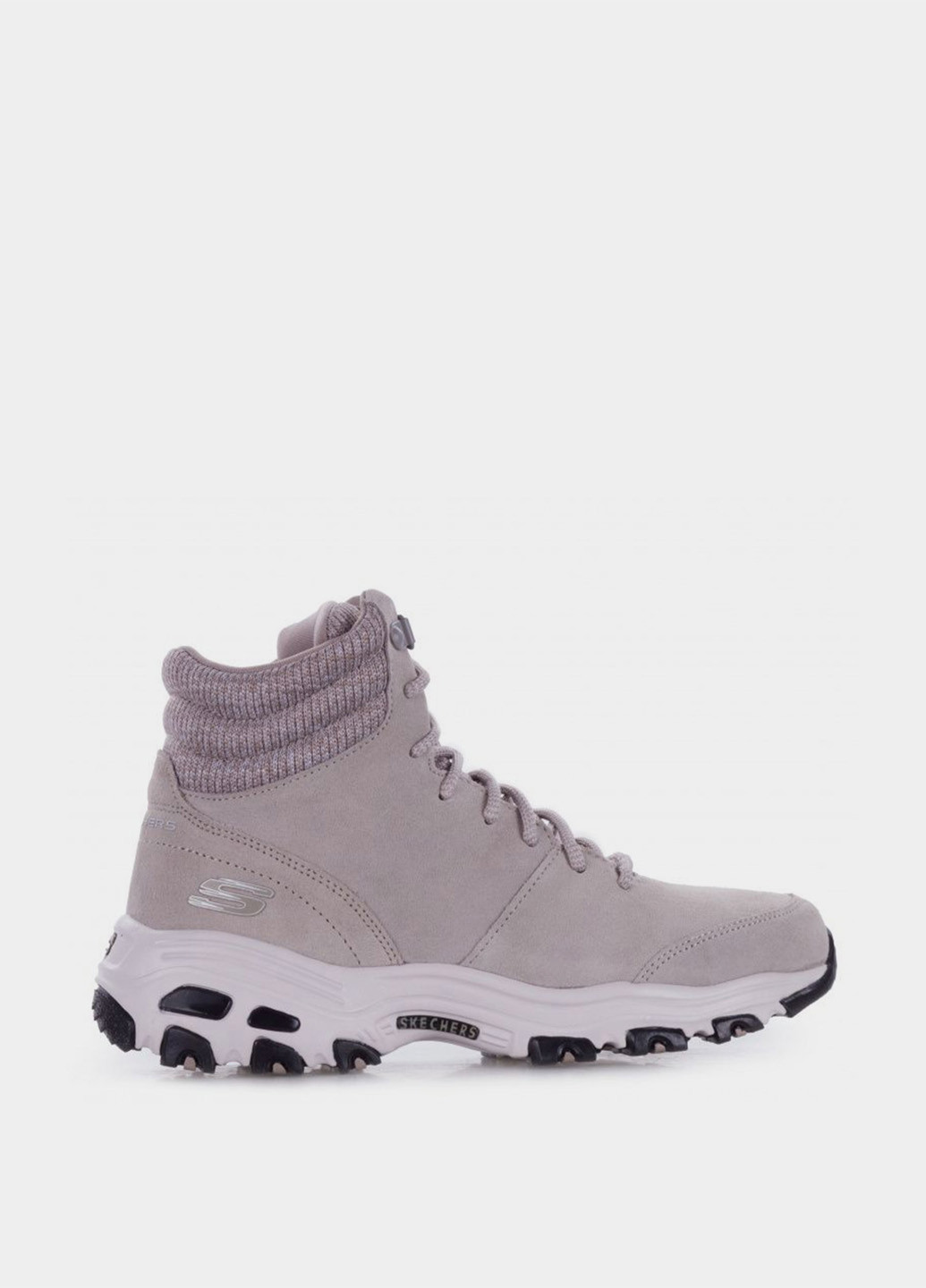 Осенние ботинки Skechers с логотипом из натуральной замши, тканевые