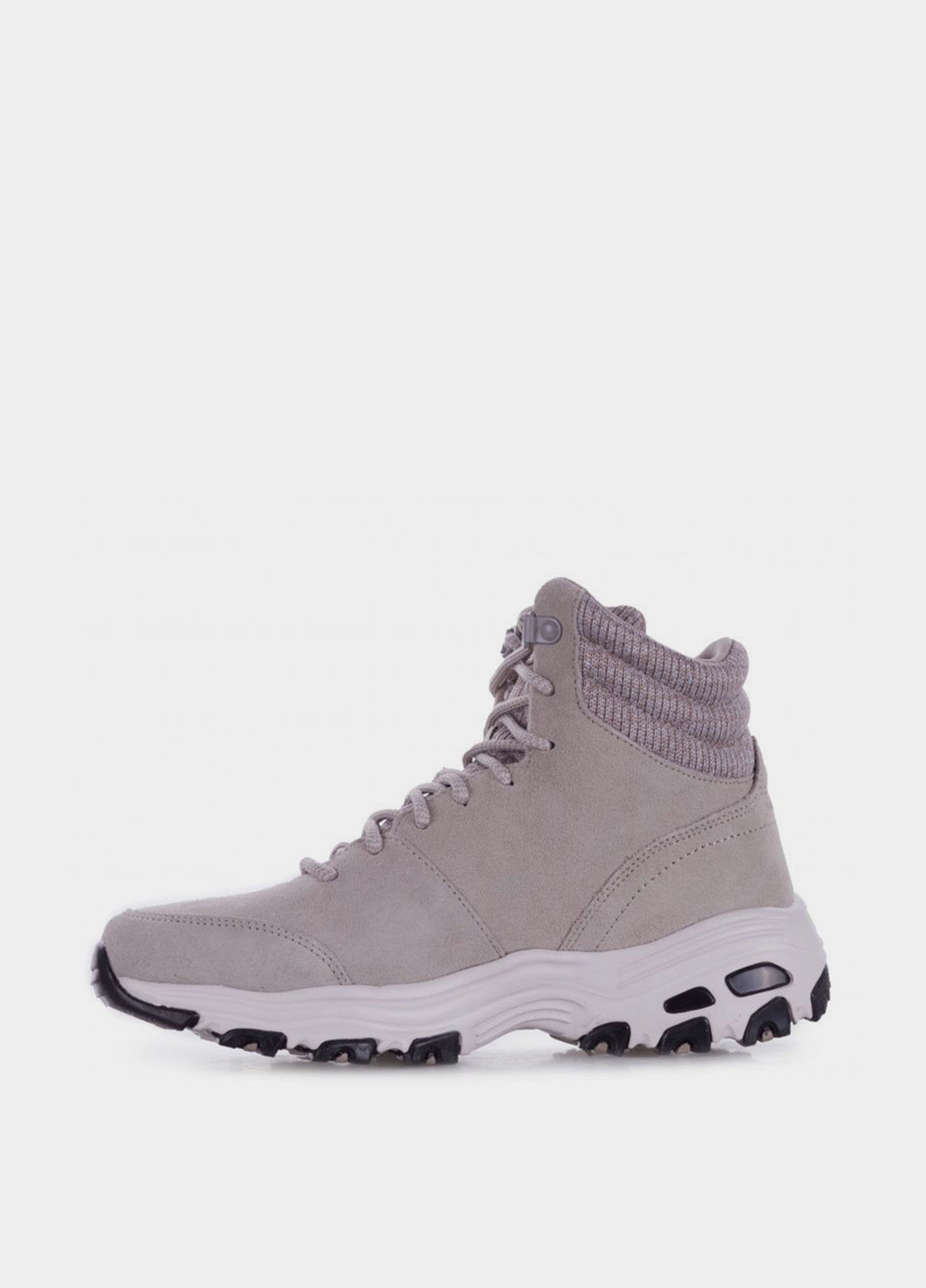 Осенние ботинки Skechers с логотипом из натуральной замши, тканевые