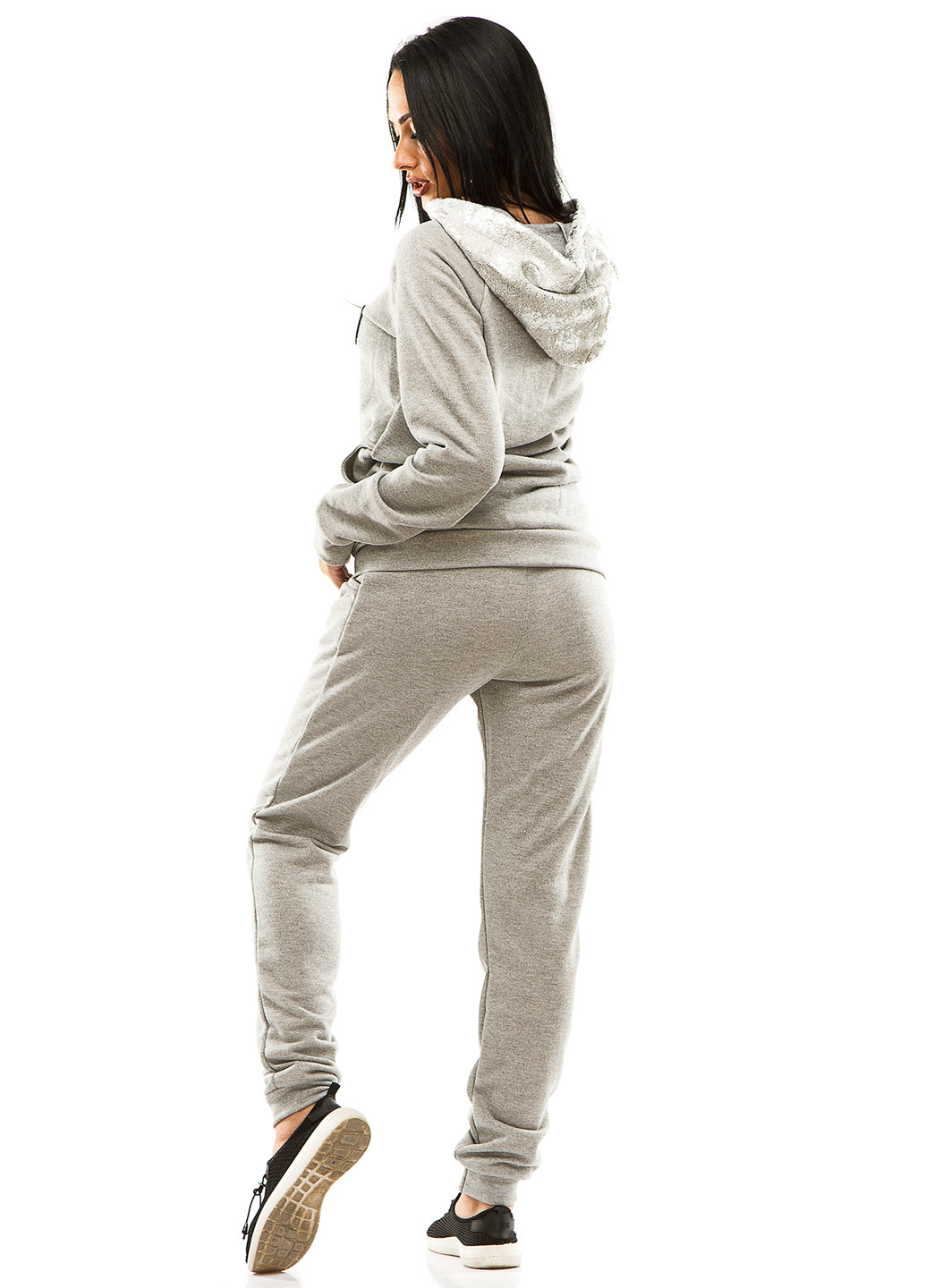 Спортивный костюм Demma с длинным рукавом меланж светло-серый спортивный