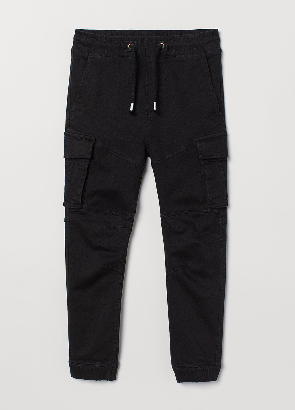 Черные кэжуал демисезонные брюки джоггеры H&M