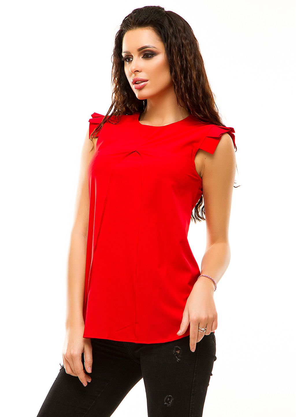 Червона літня блуза Lady Style