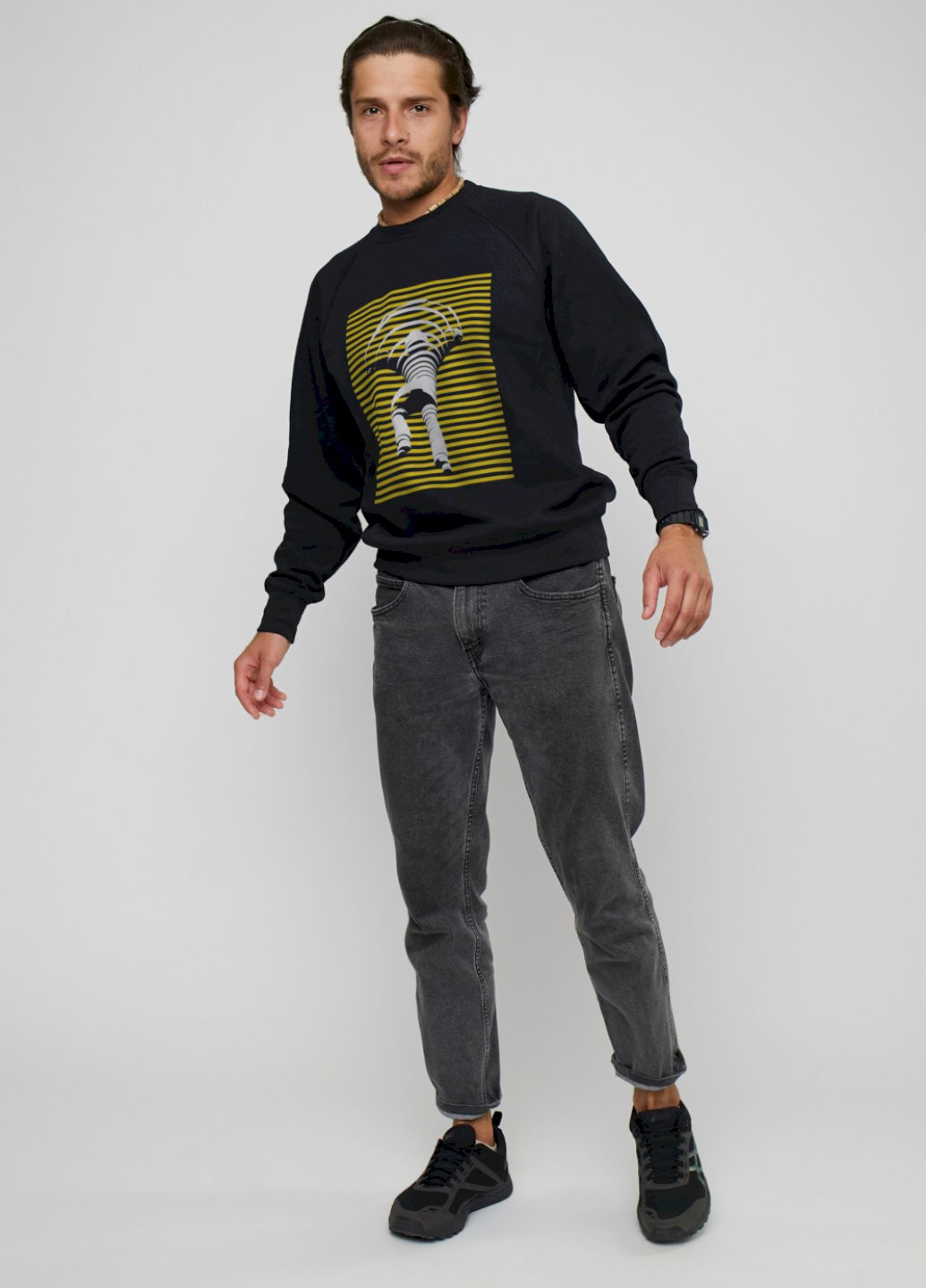 Черный свитшот мужской YAPPI (198688730)