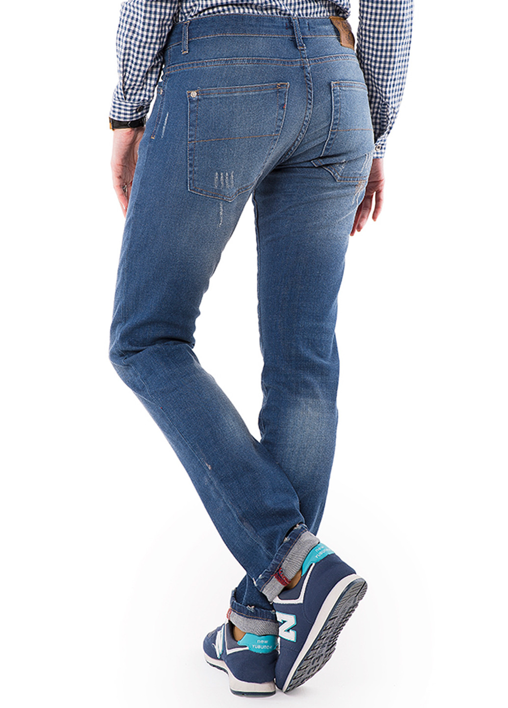 Джинси MR 520 однотонні сині джинсові
