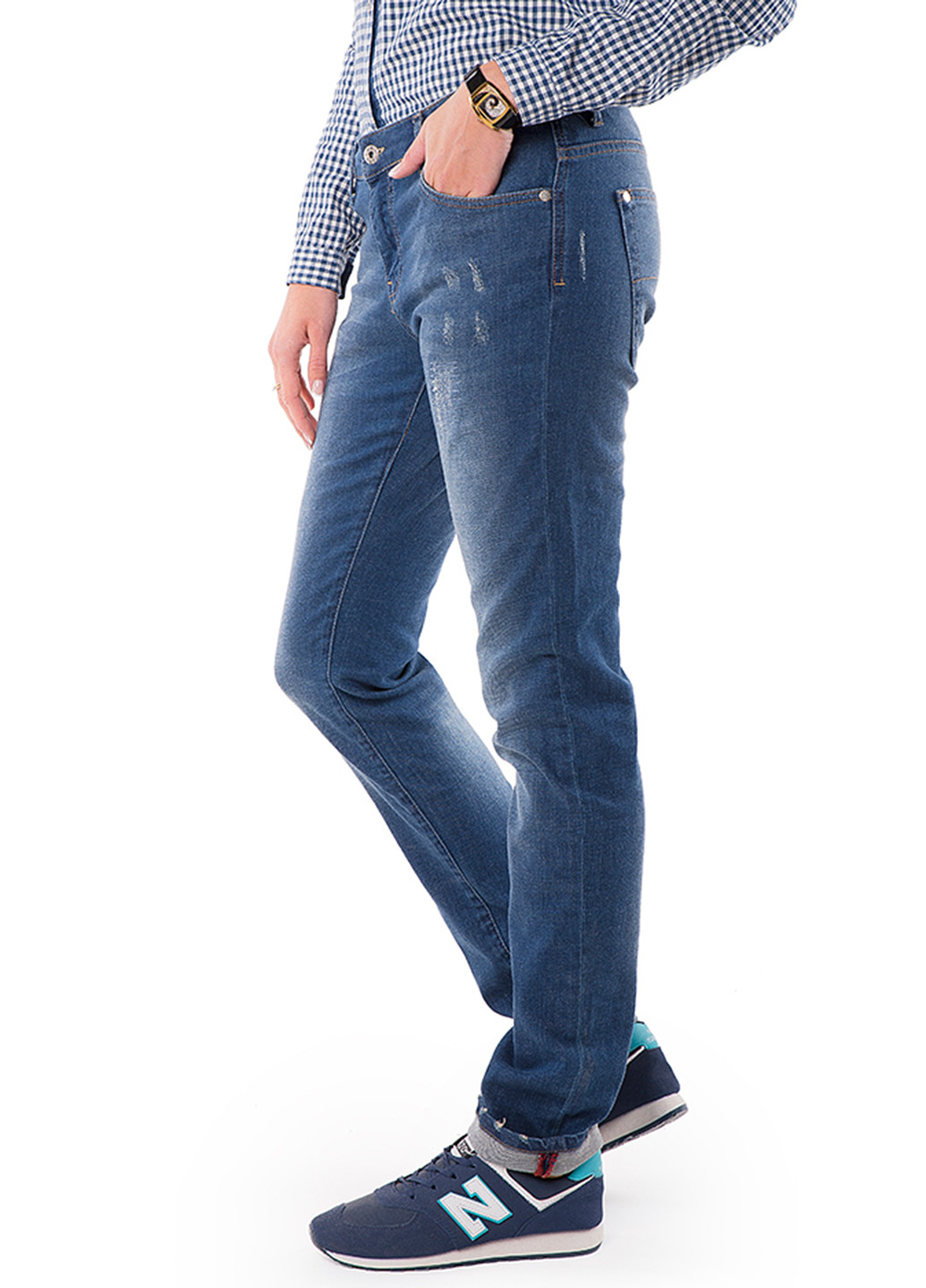 Синие демисезонные джинсы MR 520
