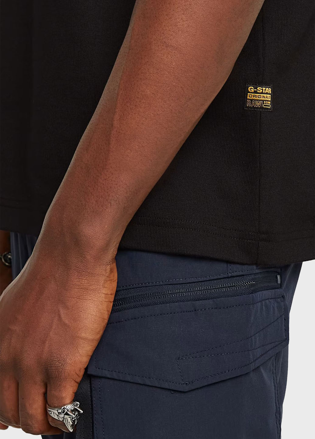 Чорна футболка G-Star Raw