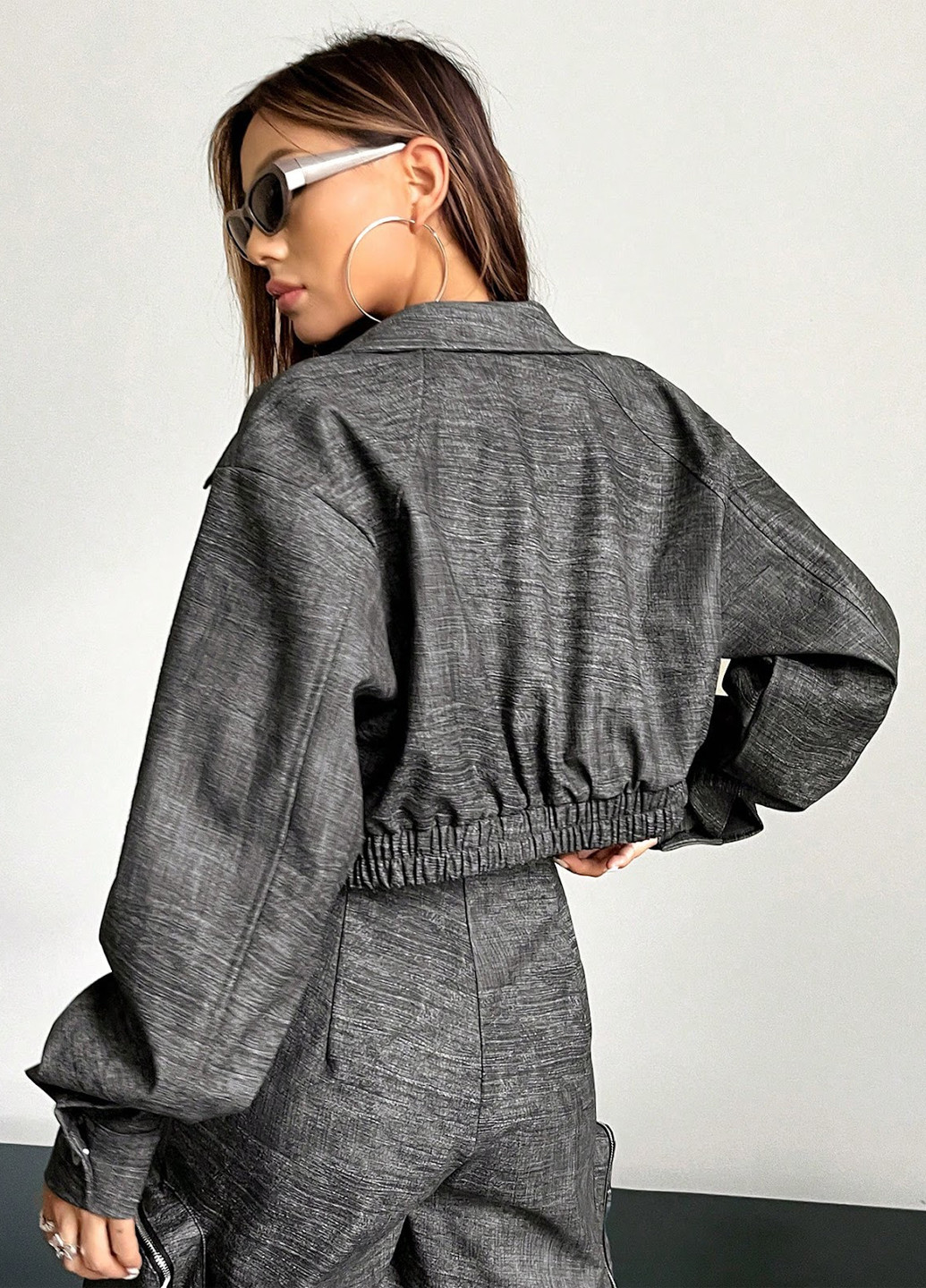 Серая демисезонная куртка SHEIN