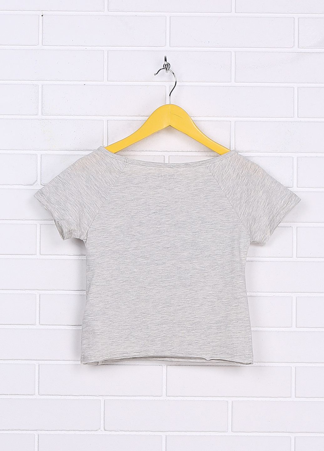Светло-серая летняя футболка с коротким рукавом Esprit