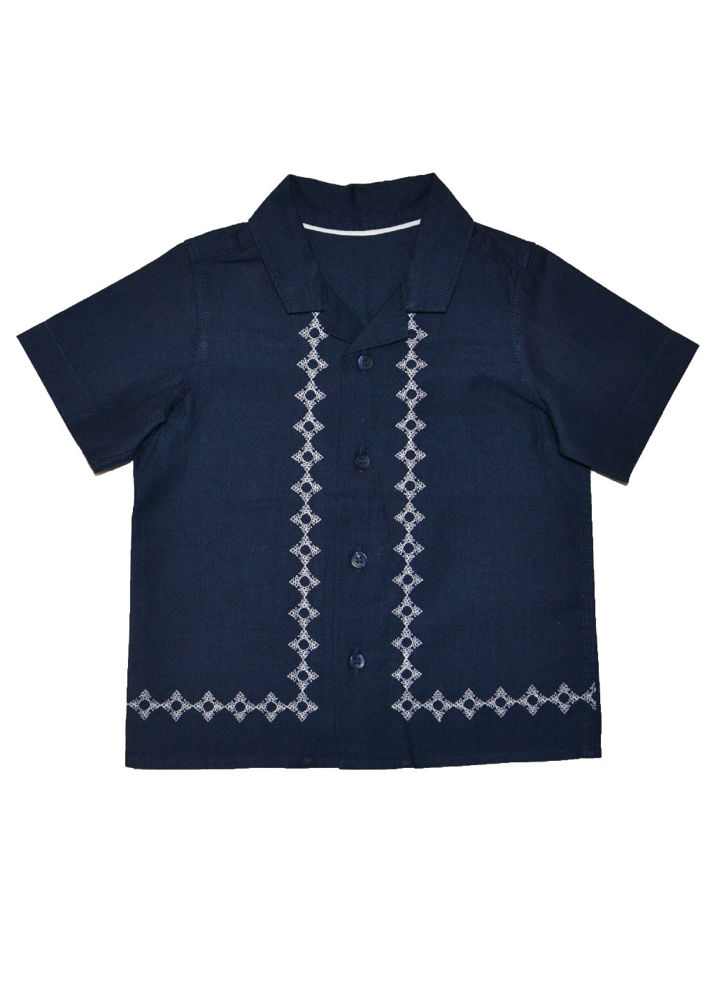 Темно-синяя кэжуал рубашка с орнаментом Mothercare
