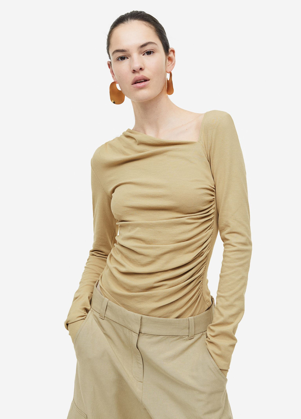 Пісочна демісезонна блуза H&M