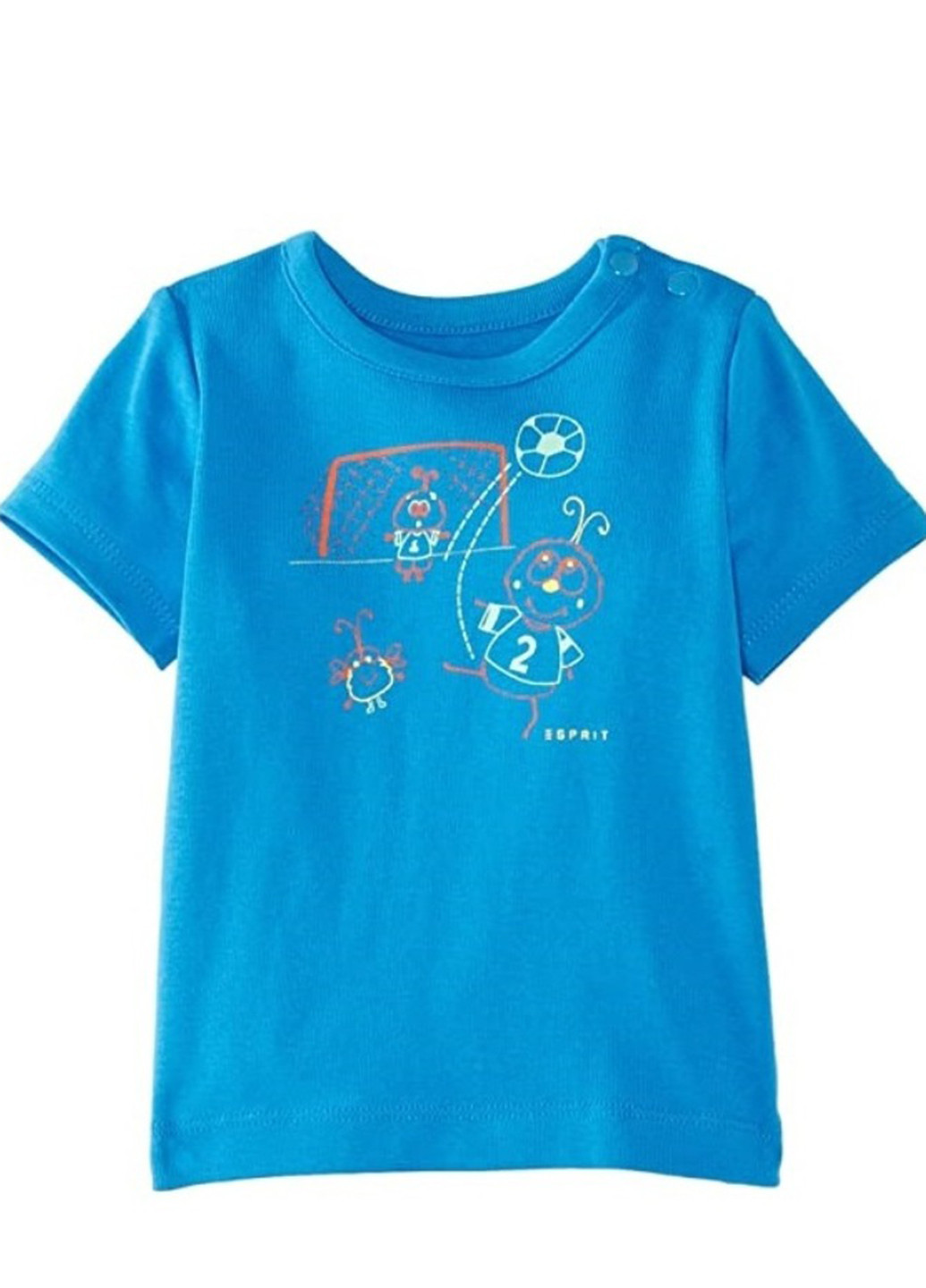 Светло-синяя летняя футболка Esprit