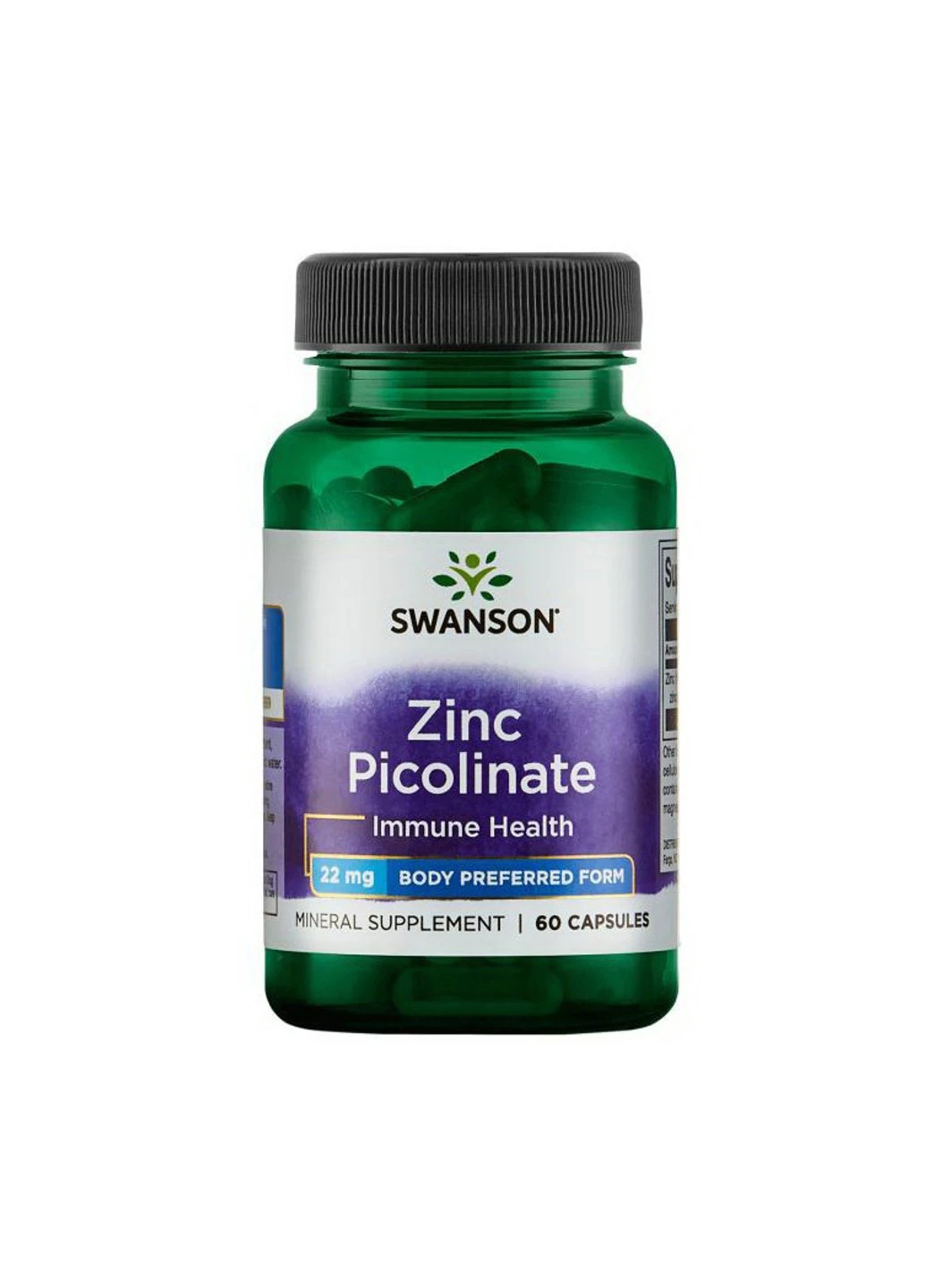 Цинк Zinc Picolinate 22 mg 60 капсул Swanson (255407923)