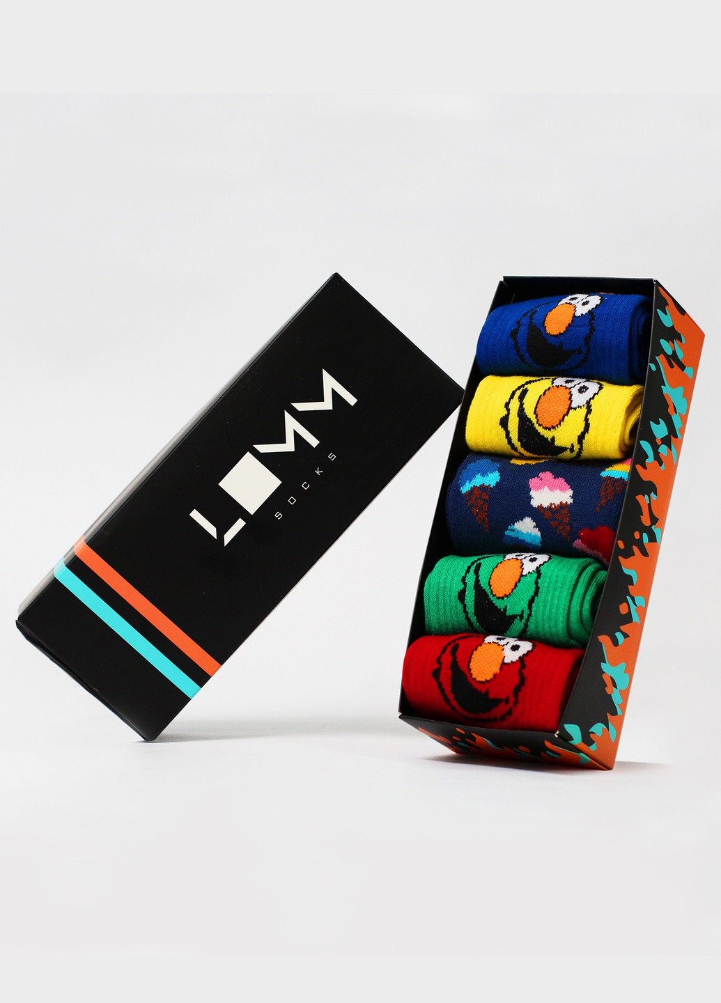 Подарунковий набір щкарпеток у коробці ELMO BOX LOMM (251846738)