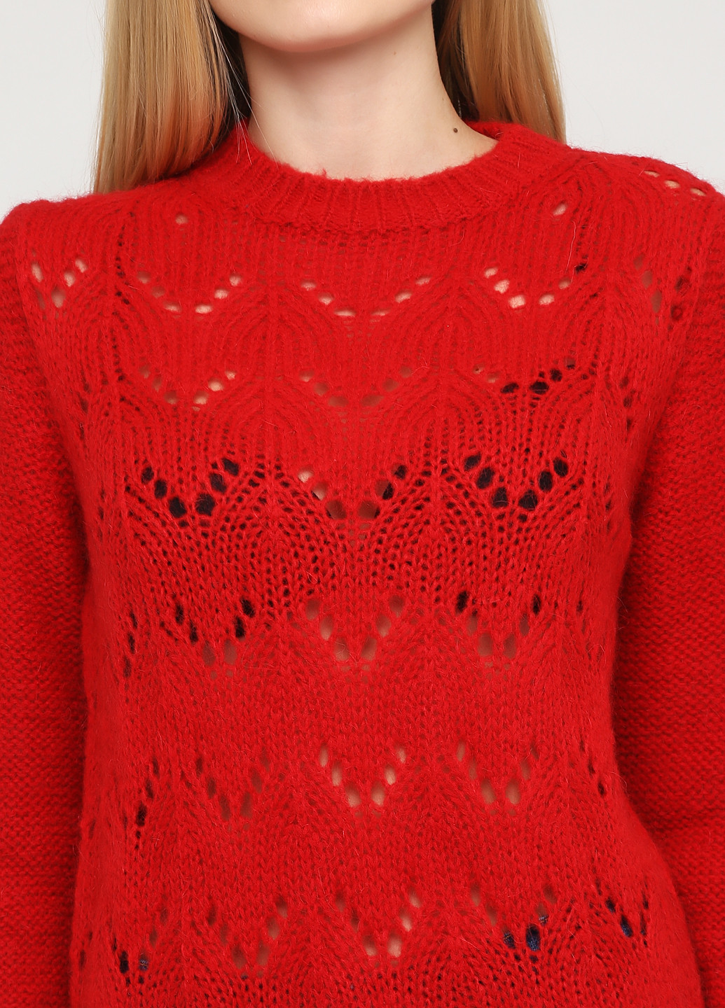 Красный демисезонный свитер джемпер Mascara