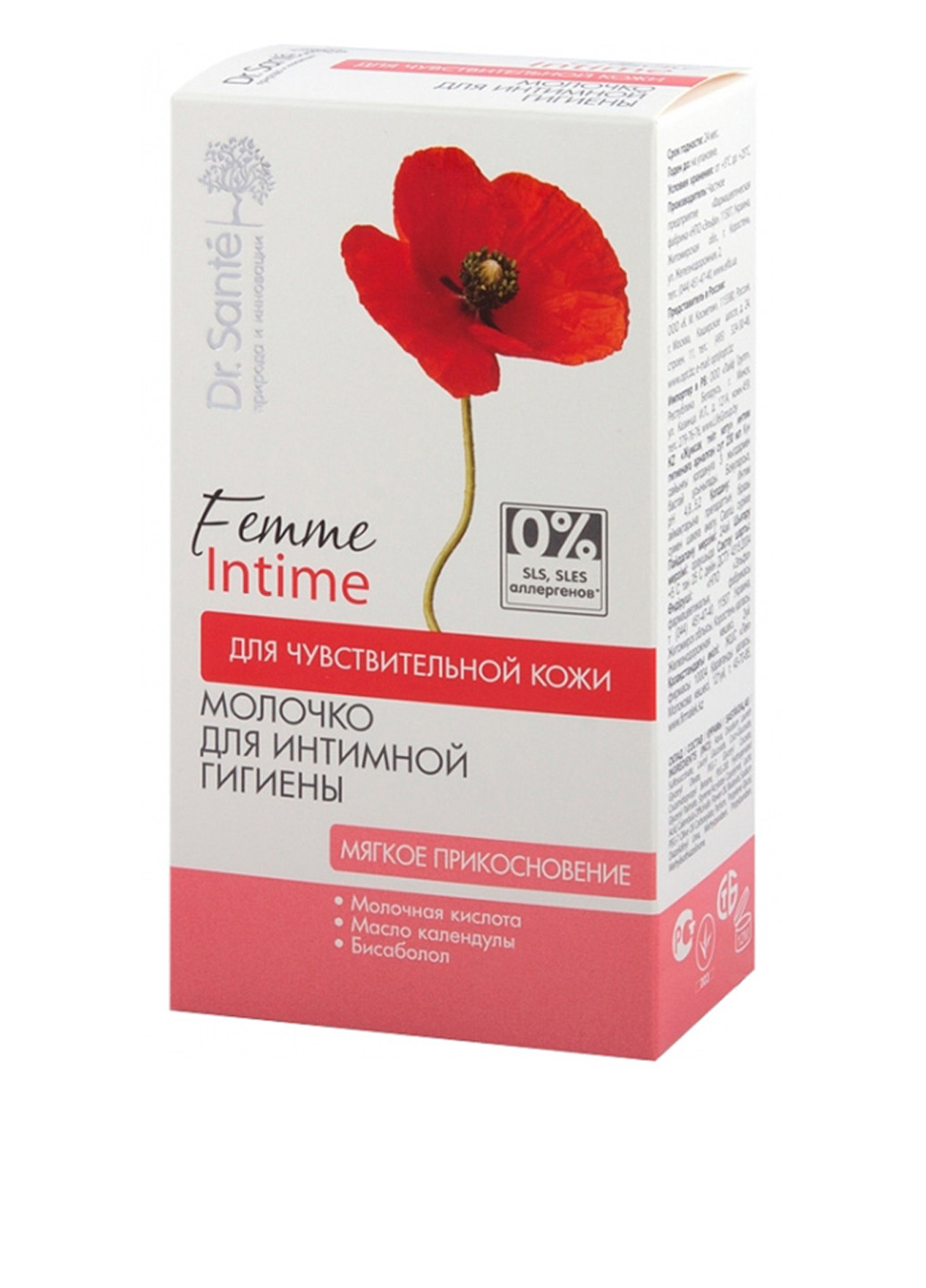 Молочко для інтимної гігієни для чутливої шкіри М'яке дотик, 230 мл Dr. Sante (79090696)