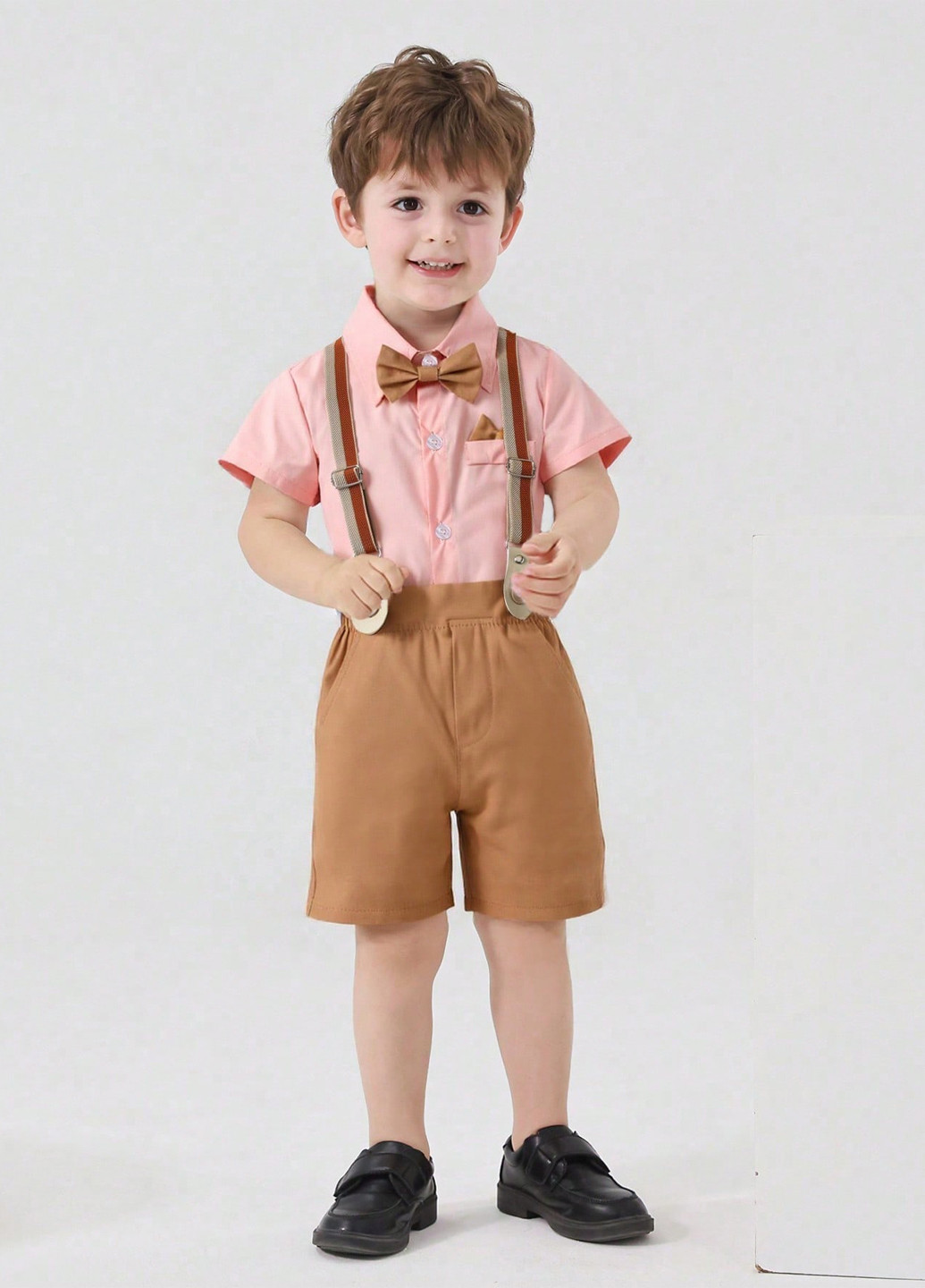 Комбинированный летний костюм (рубашка, шорты) SHEIN