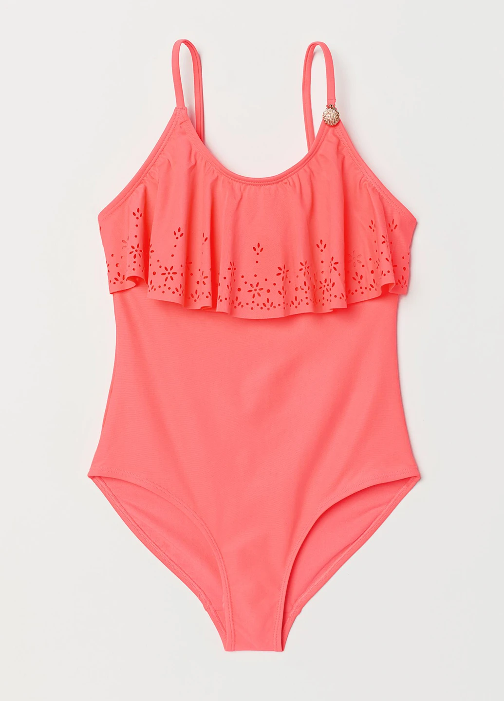 Коралловый летний купальник слитный H&M
