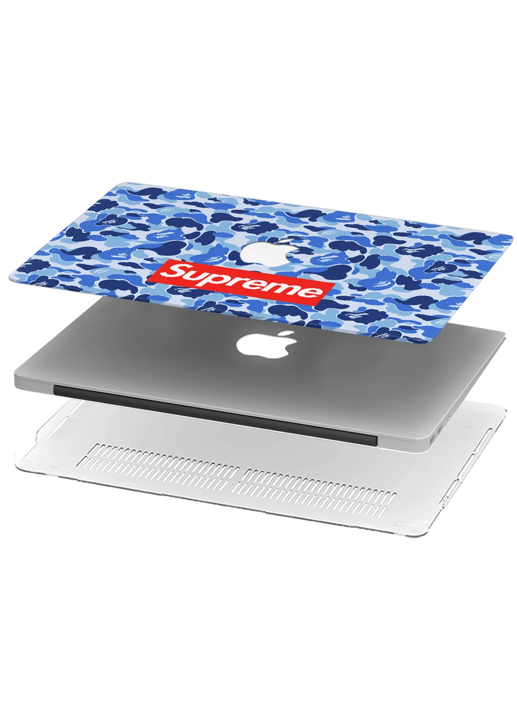 Чохол пластиковий для Apple MacBook Pro 13 A1278 Синій Бейп (Blue Bape) (6347-1897) MobiPrint (218506352)