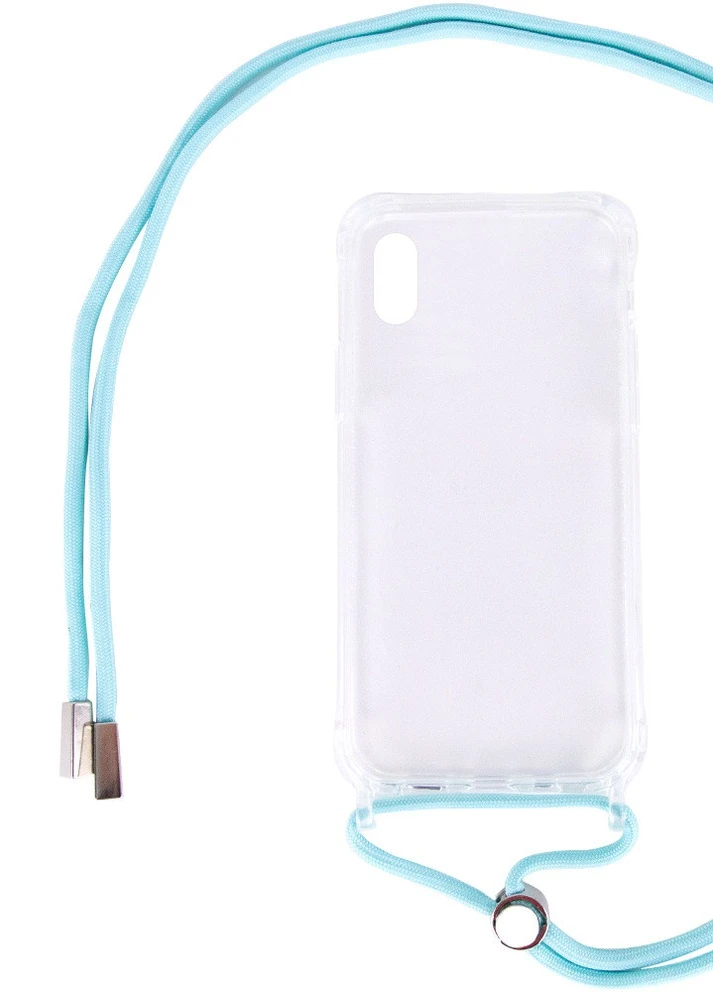 Чохол TPU Crossbody Transparent для Apple iPhone XS Max (6.5 ') Бірюзовий (is_00000041868_1) Epik (229725940)