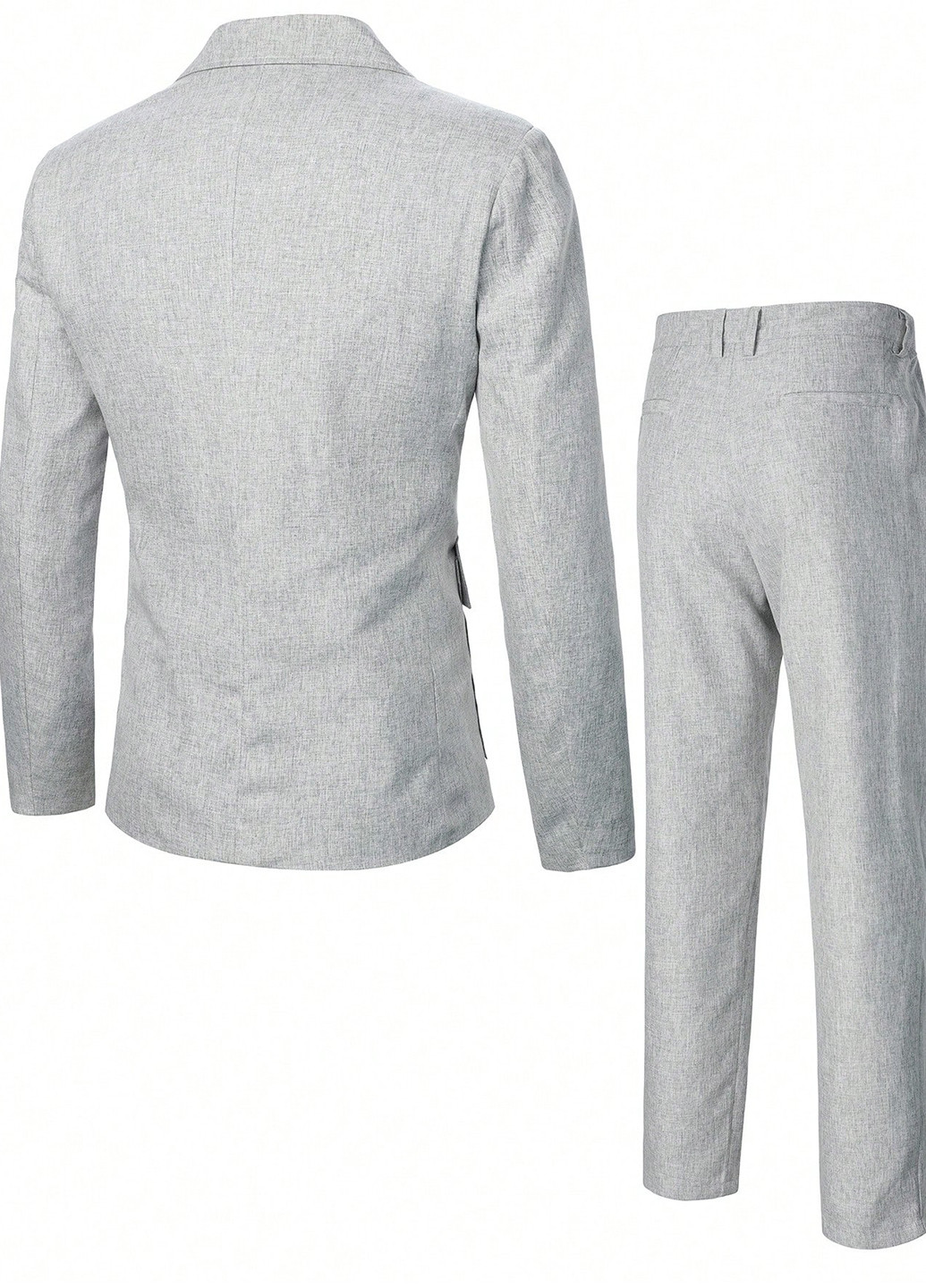 Сірий демісезонний костюм (піджак, штани) брючний SHEIN