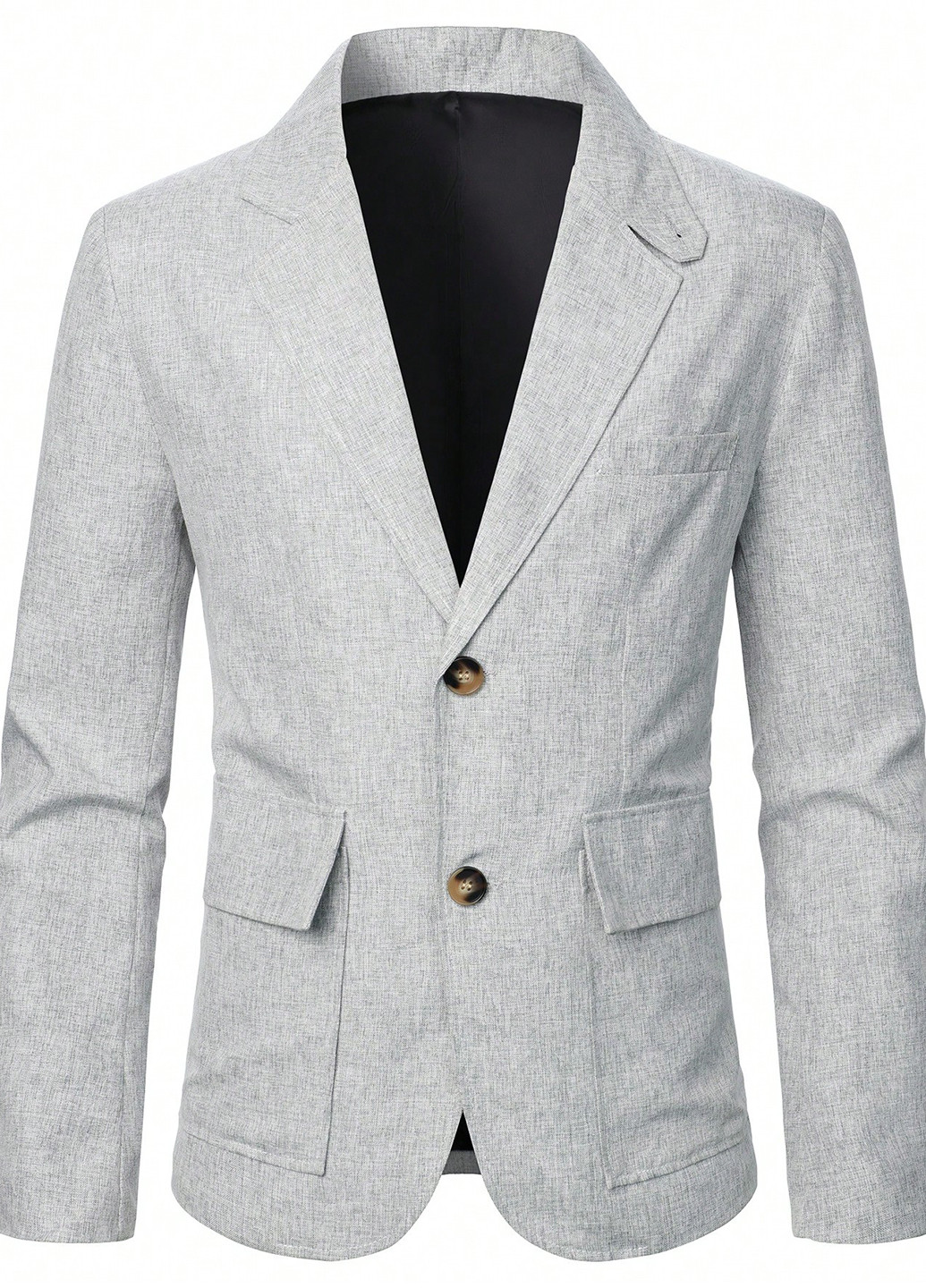 Сірий демісезонний костюм (піджак, штани) брючний SHEIN