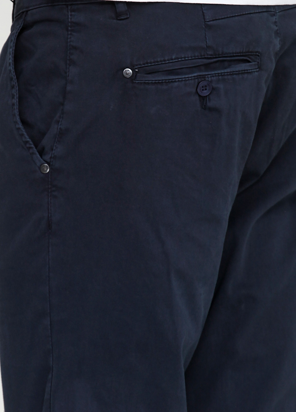Темно-синие кэжуал демисезонные со средней талией брюки Casual Friday
