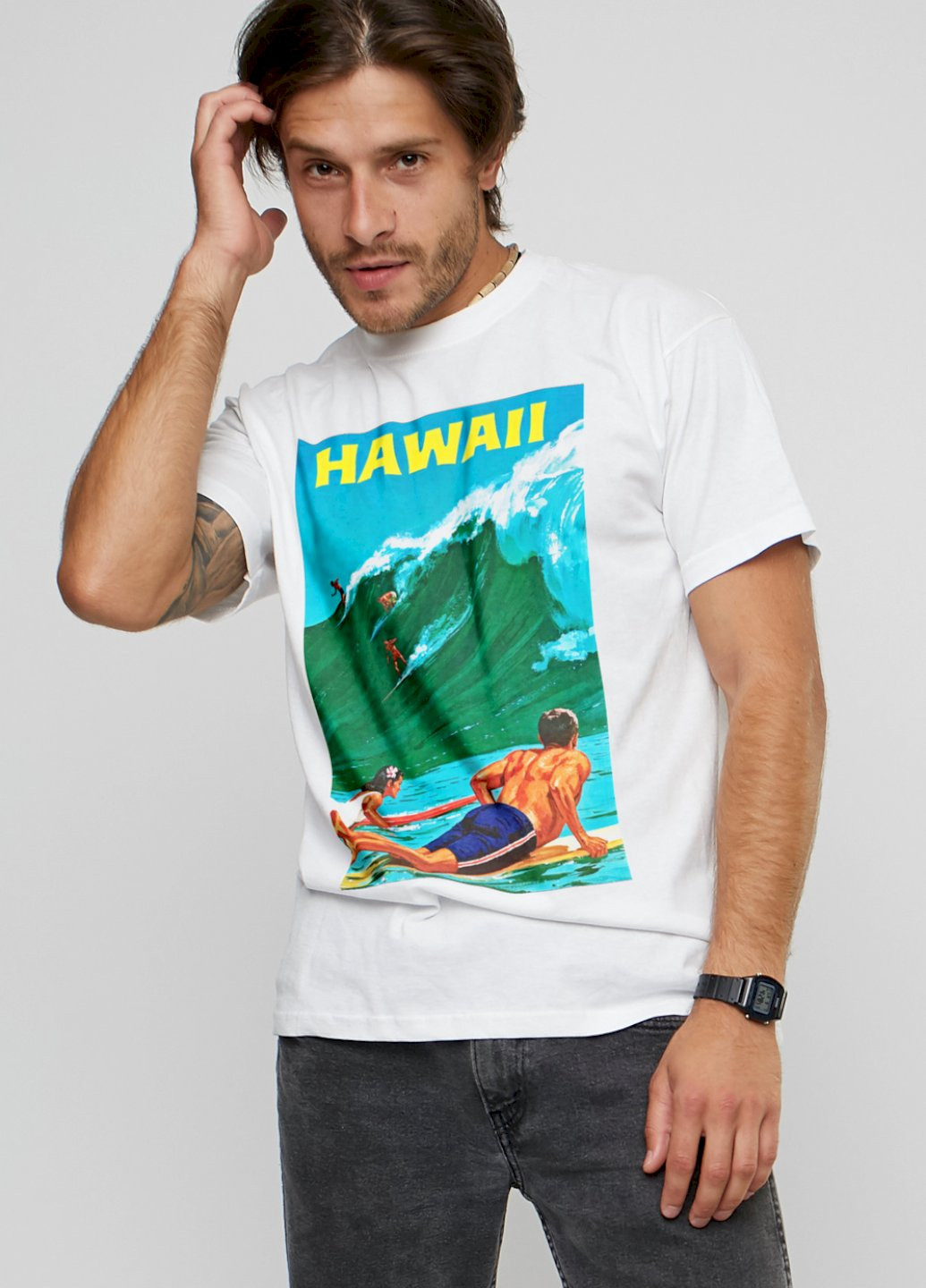 Белая футболка мужская YAPPI